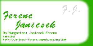 ferenc janicsek business card